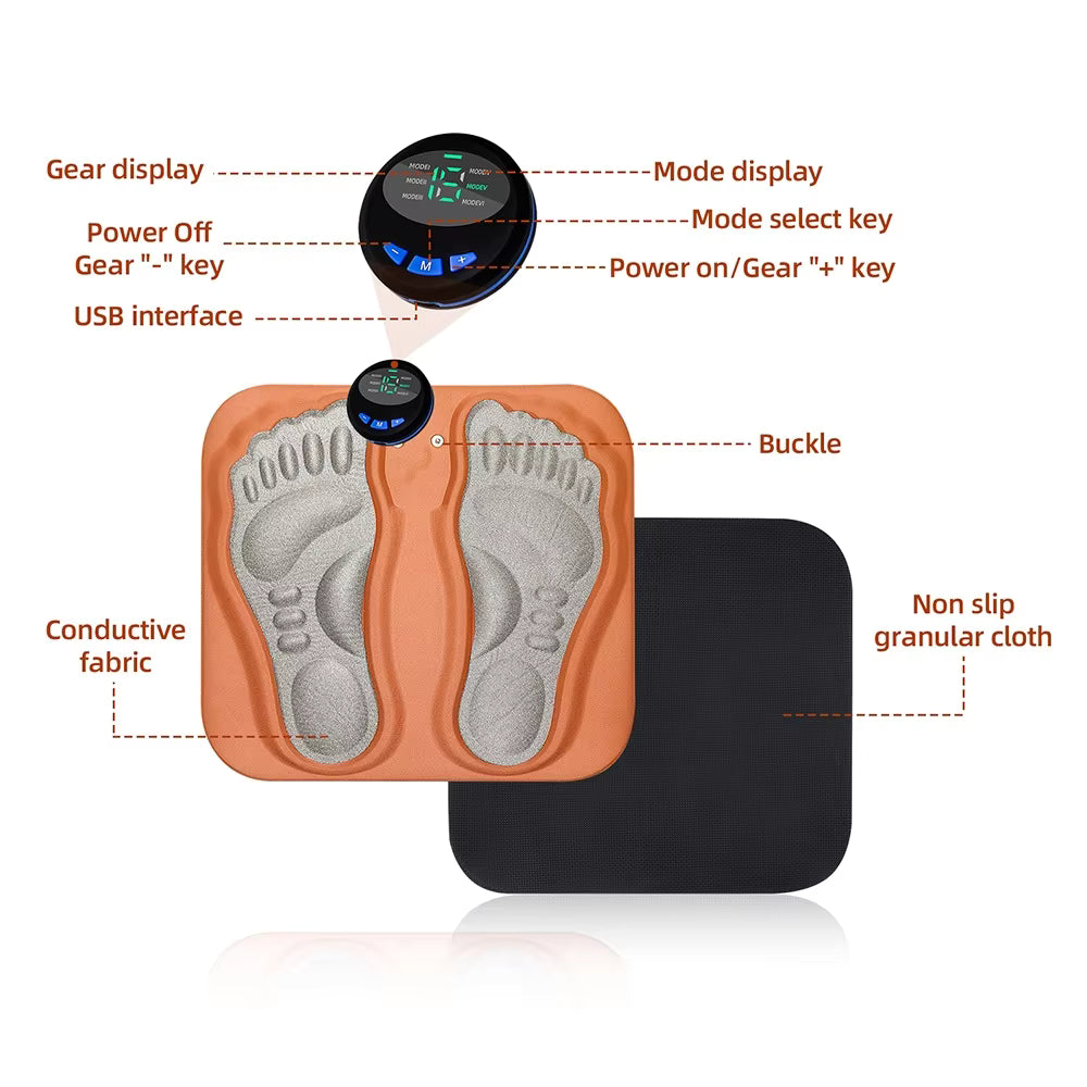 Smart 3D Electric Foot Massage Pad & Acupressure Circulation Mat